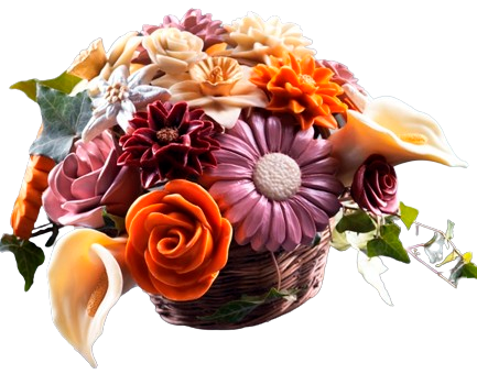 stampi a forma di fiore di cioccolato